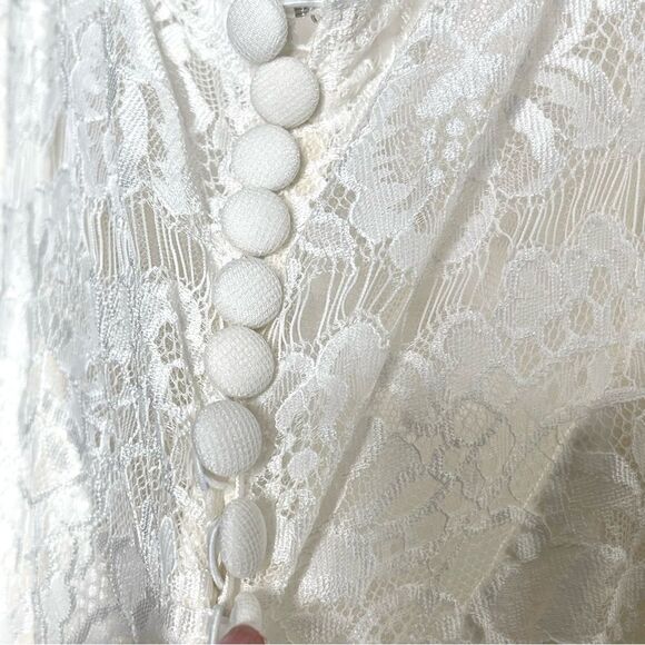 Maggie Sottero Dorian 8MS563 All-over Lace Beaded Straps Wedding Dress, Size 12 - Picture 4 of 16